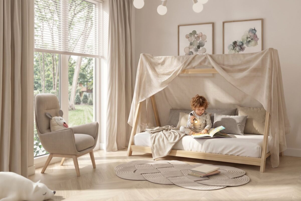 Child in the Pine Tipi Bed