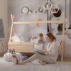 Tipi PLUS Pine Bed with parent and child